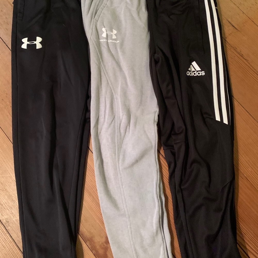 Lot of 3: Boys Under Armor/Adidas Pants Youth L/XL